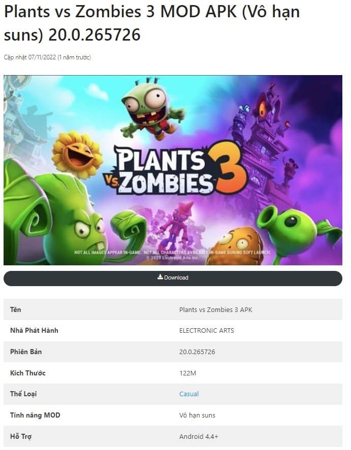 Plants vs Zombies 3 MOD APK v20.0.265726