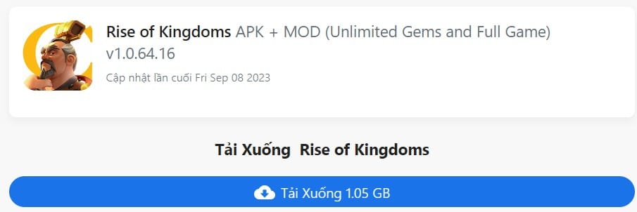 Rise of Kingdoms APK + MOD v1.0.64.16