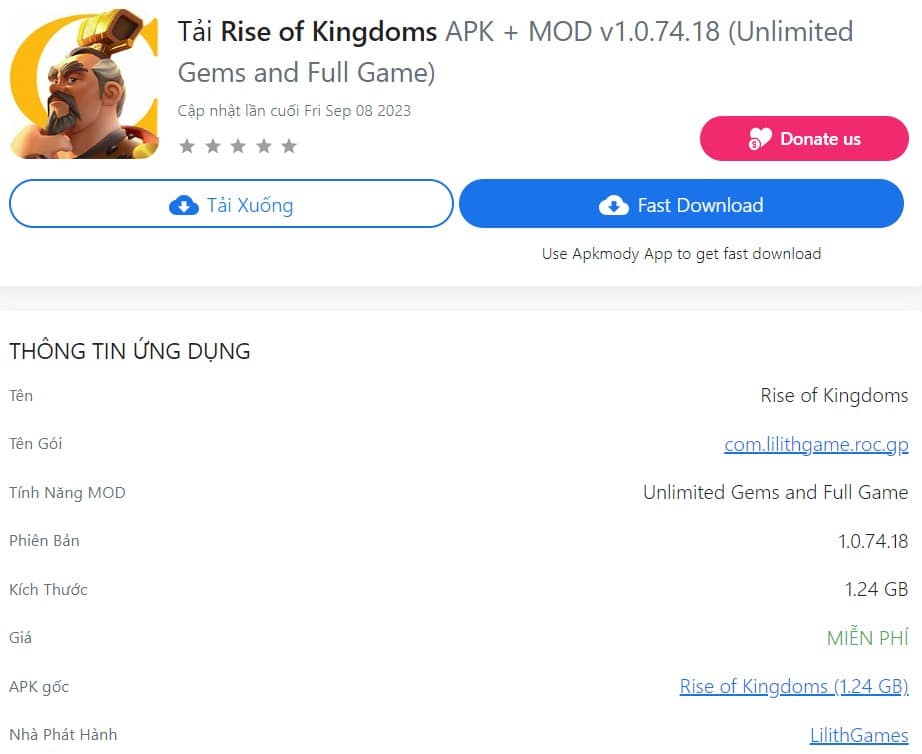 Rise of Kingdoms APK + MOD v1.0.74.18