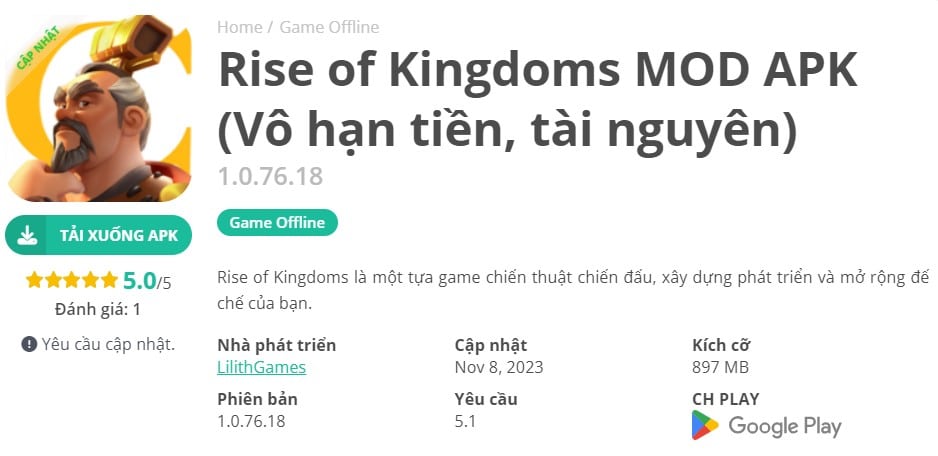Rise of Kingdoms MOD APK 1.0.76.18