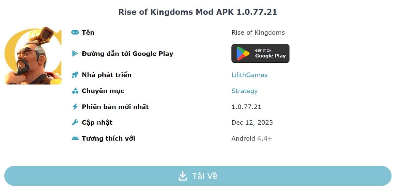 Rise of Kingdoms Mod APK 1.0.77.21