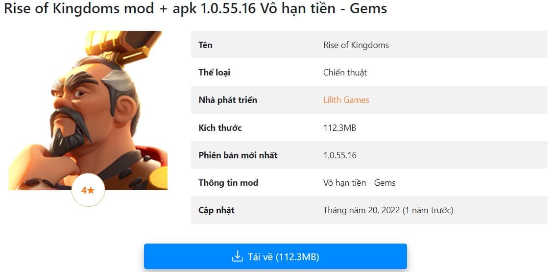 Rise of Kingdoms mod + apk 1.0.55.16