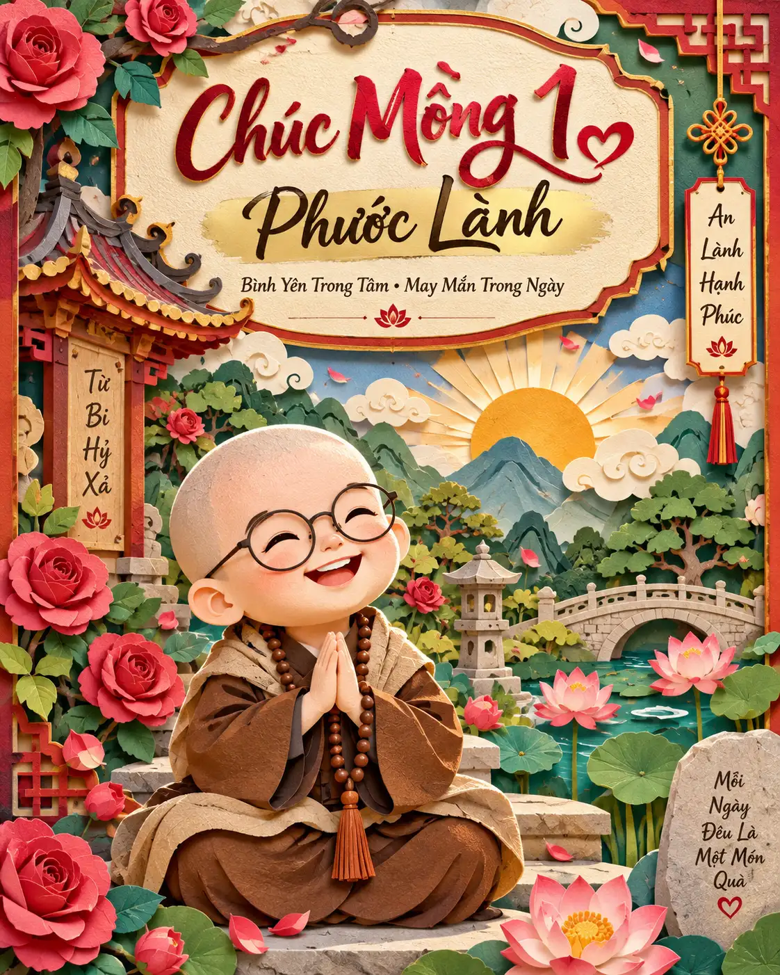 Tải ảnh chúc mùng 1 đầu tháng phước lành