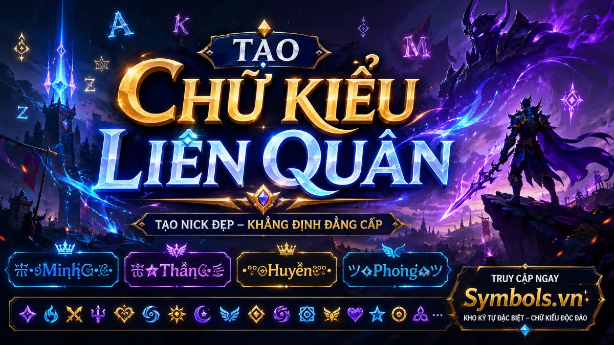 Tạo Chữ Kiểu Liên Quân