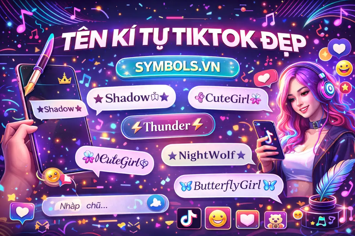 Tên Kí Tự Đặc Biệt Tik Tok