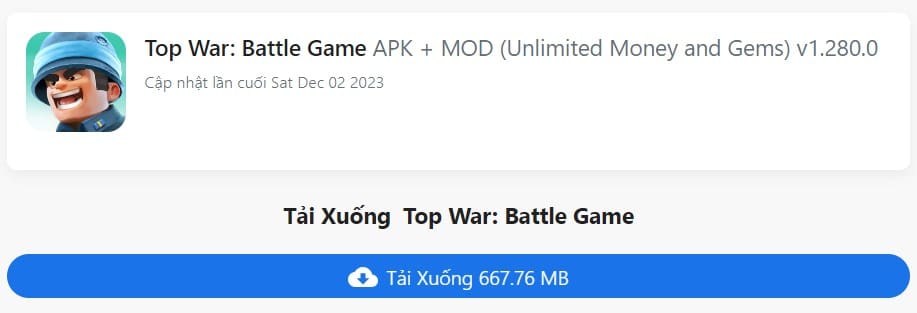 Top War Battle Game APK + MOD v1.280.0
