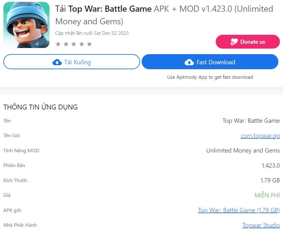  Top War Battle Game APK + MOD v1.423.0
