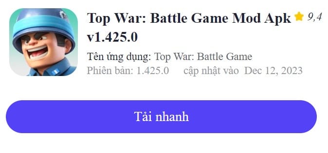 Top War Battle Game Mod Apk v1.425.0