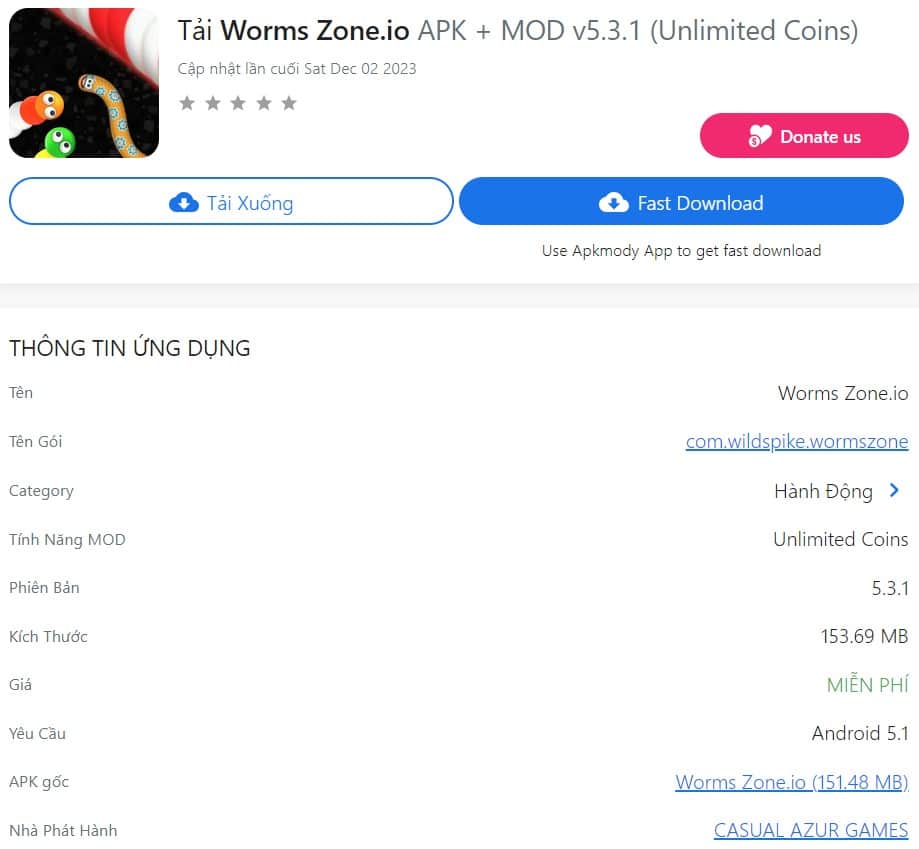 Worms Zone.io APK + MOD v5.3.1