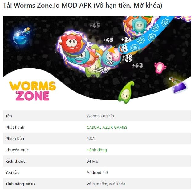 Worms Zone.io MOD APK v4.8.1