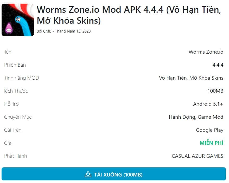 Worms Zone.io Mod APK 4.4.4