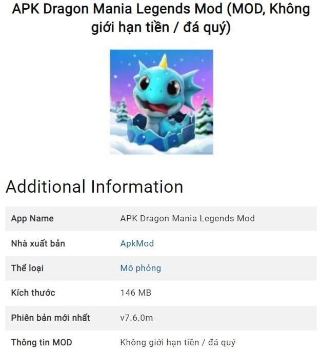 APK Dragon Mania Legends Mod v7.6.0m