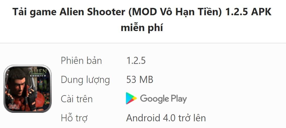 Alien Shooter MOD 1.2.5 APK