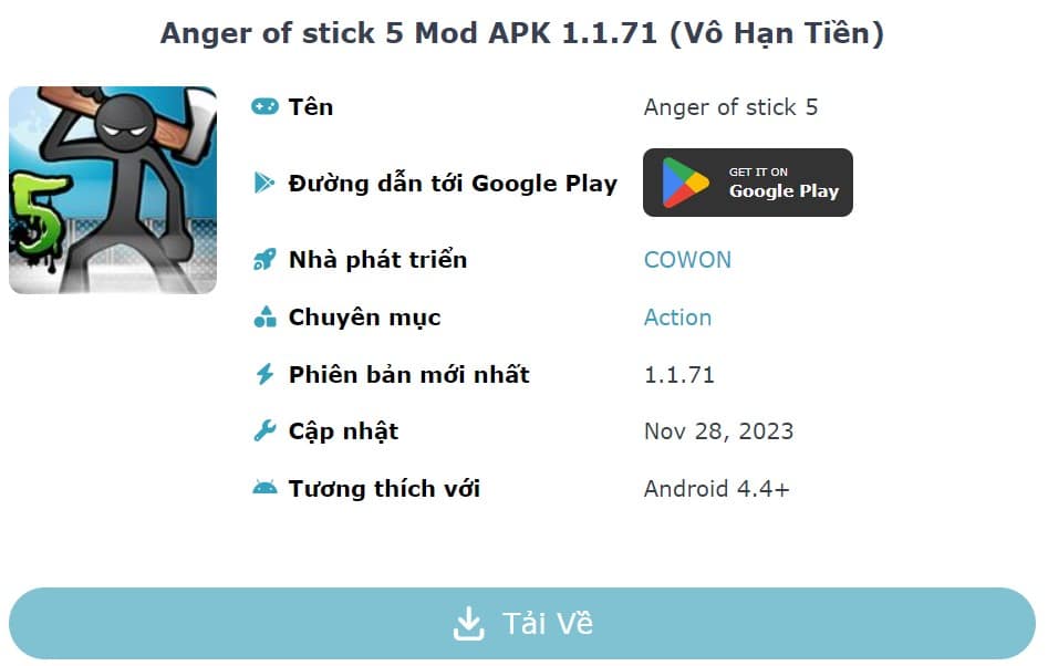 Anger of stick 5 Mod APK 1.1.71