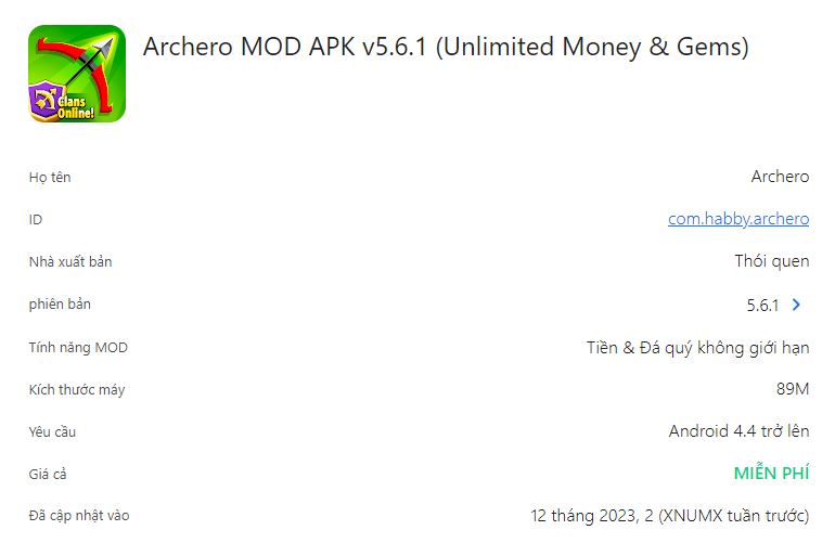 Archero MOD APK v5.6.1