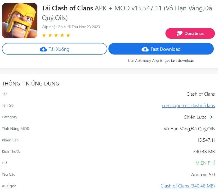 Clash of Clans APK + MOD v15.547.11