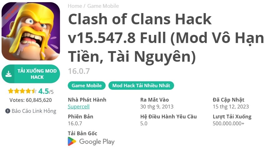 Clash of Clans Hack v15.547.8 Full