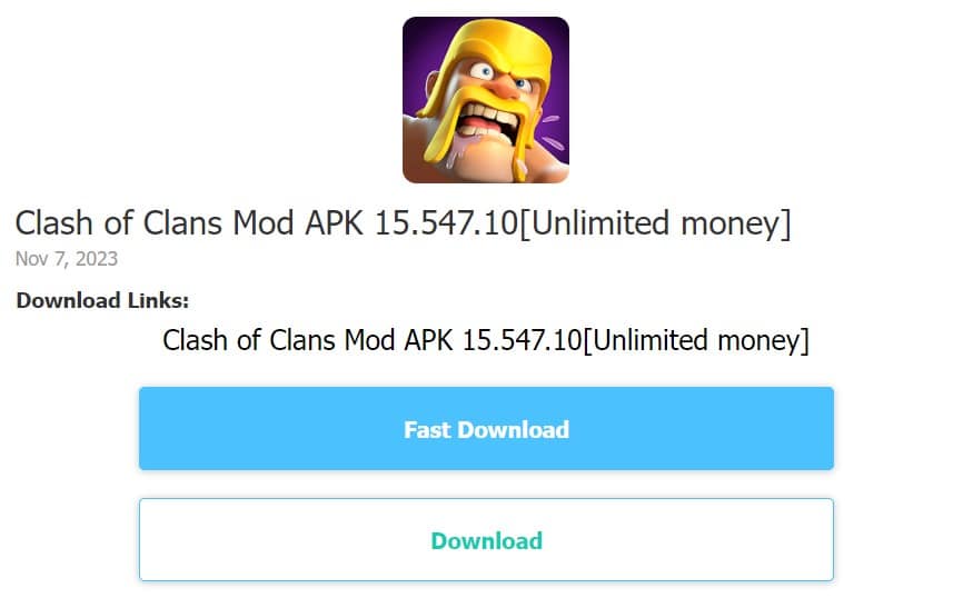 Clash of Clans Mod APK 15.547.10