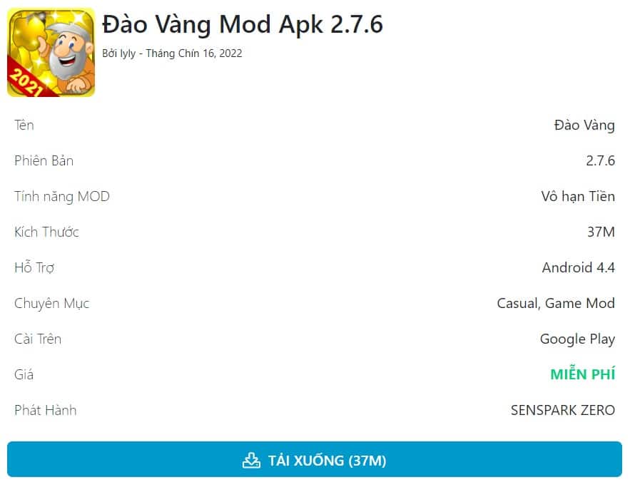 Đào Vàng Mod Apk 2.7.6