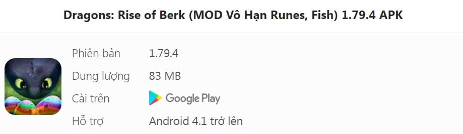Dragons Rise of Berk MOD 1.79.4 APK