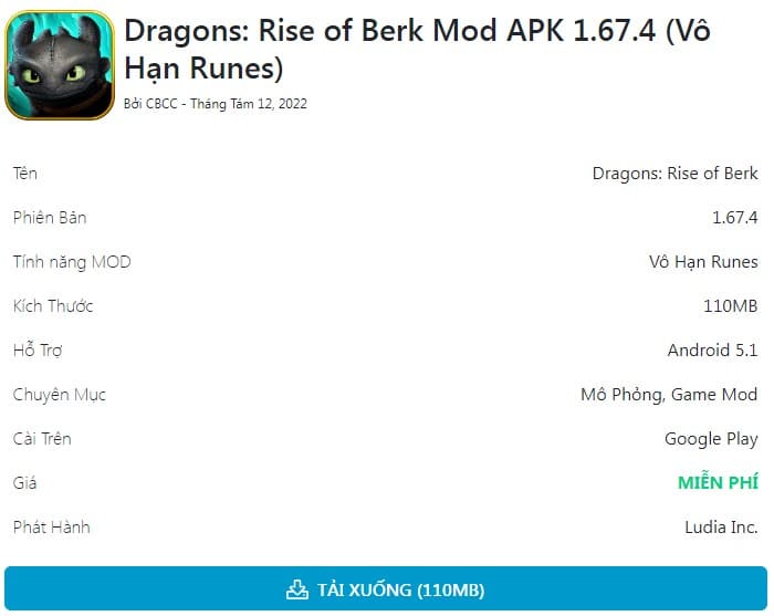 Dragons Rise of Berk Mod APK 1.67.4