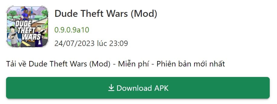 Dude Theft Wars Mod v0.9.0.9a10