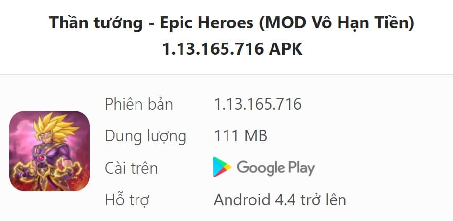 Epic Heroes 1.13.165.716 MOD APK