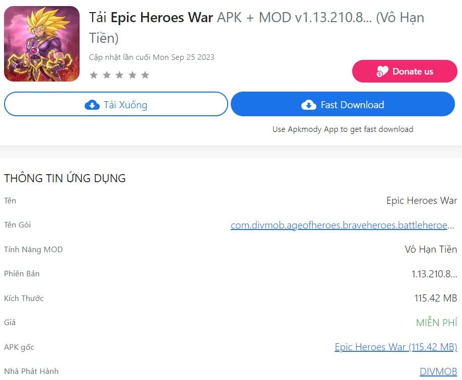Epic Heroes War APK + MOD v1.13.210.8