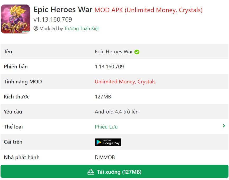 Epic Heroes War MOD APK v1.13.160.709
