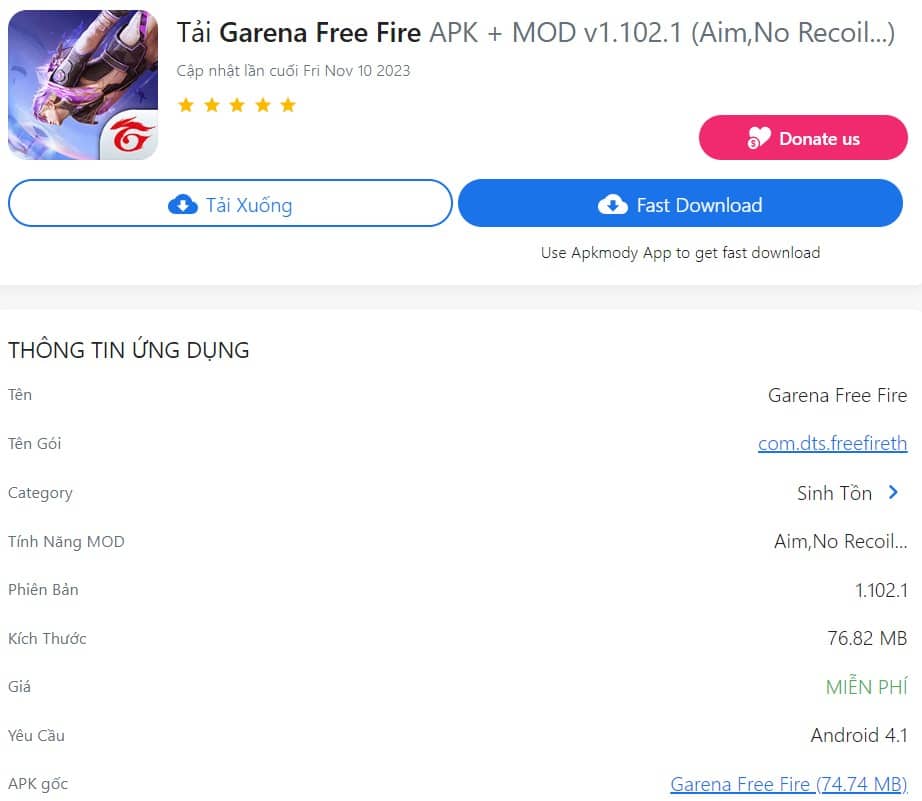 Free Fire APK + MOD v1.102.1