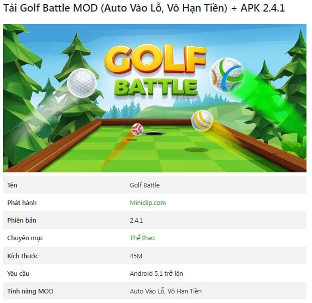 Golf Battle MOD + APK 2.4.1