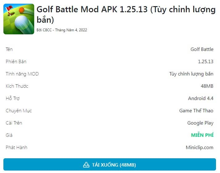 Golf Battle Mod APK 1.25.13