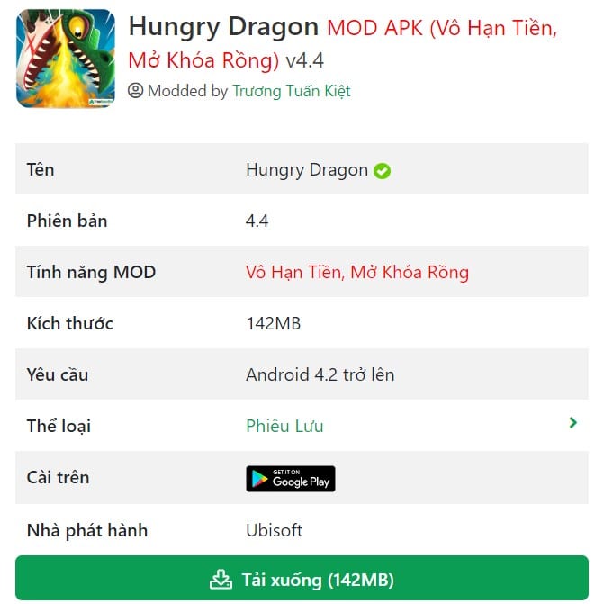 Hungry Dragon MOD APK v4.4