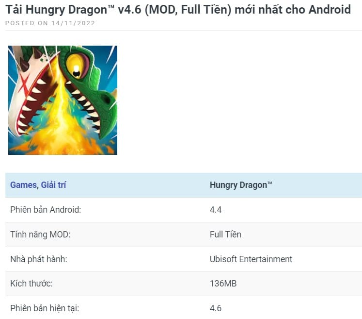 Hungry Dragon MOD v4.6