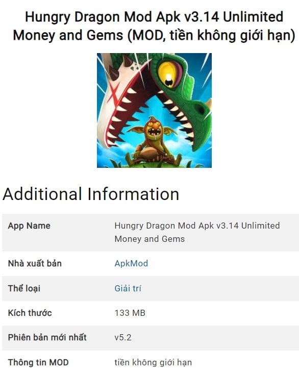 Hungry Dragon Mod Apk v3.14