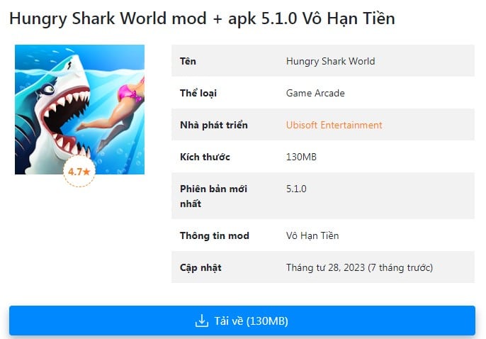 Hungry Shark World mod + apk 5.1.0