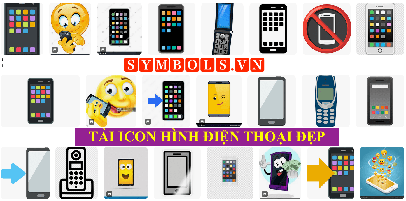 Icon Điện Thoại iPhone, ĐT Bàn, Tải Emoji Biểu Tượng Đẹp
