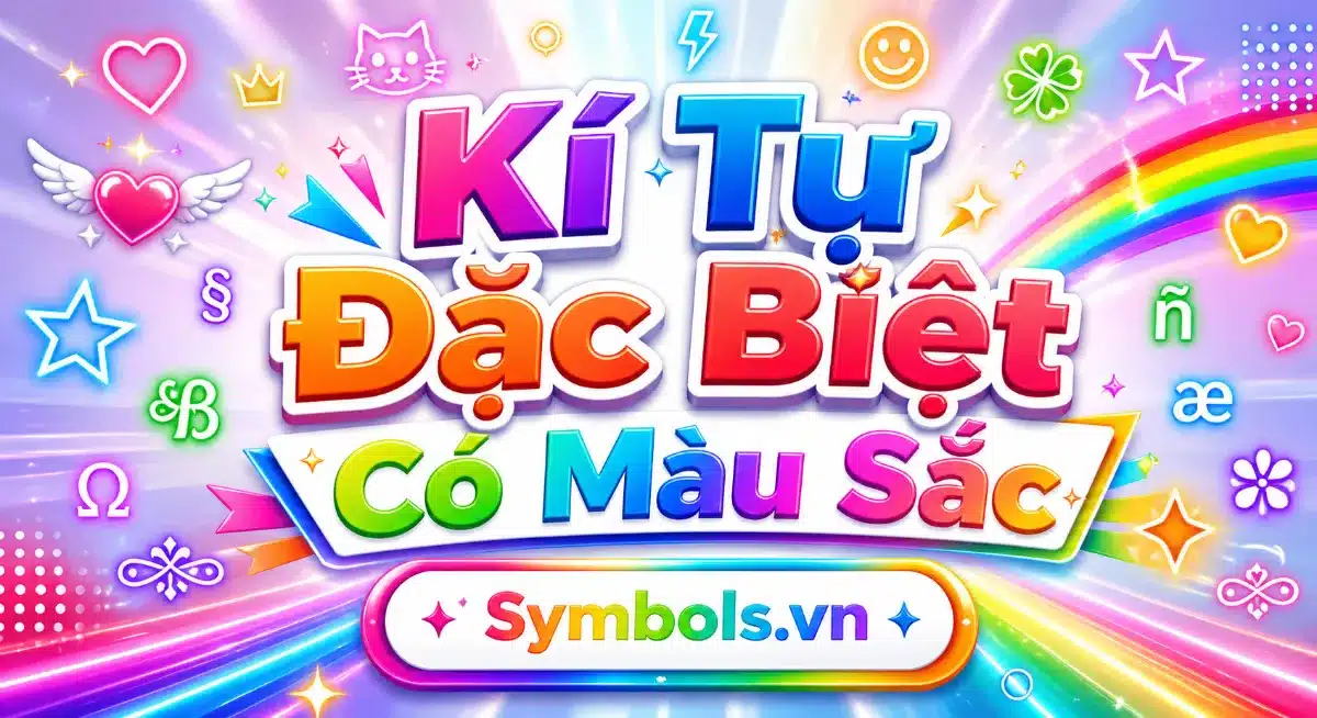 Kí Tự Đặc Biệt Có Màu Sắc