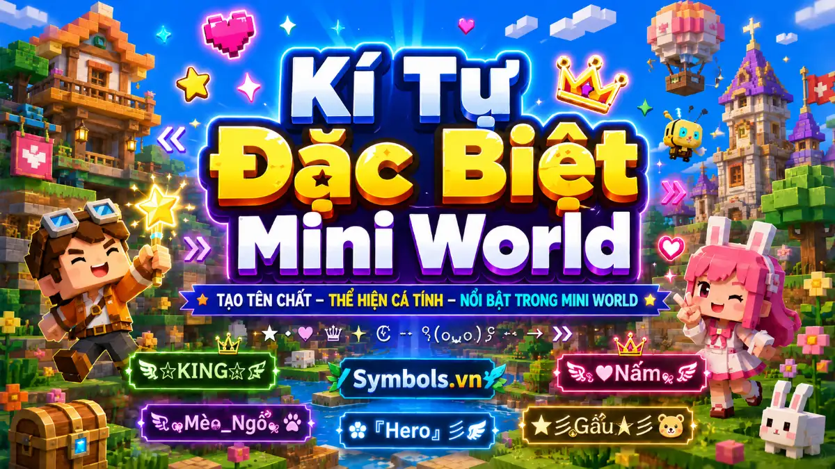 Kí Tự Đặc Biệt Mini World
