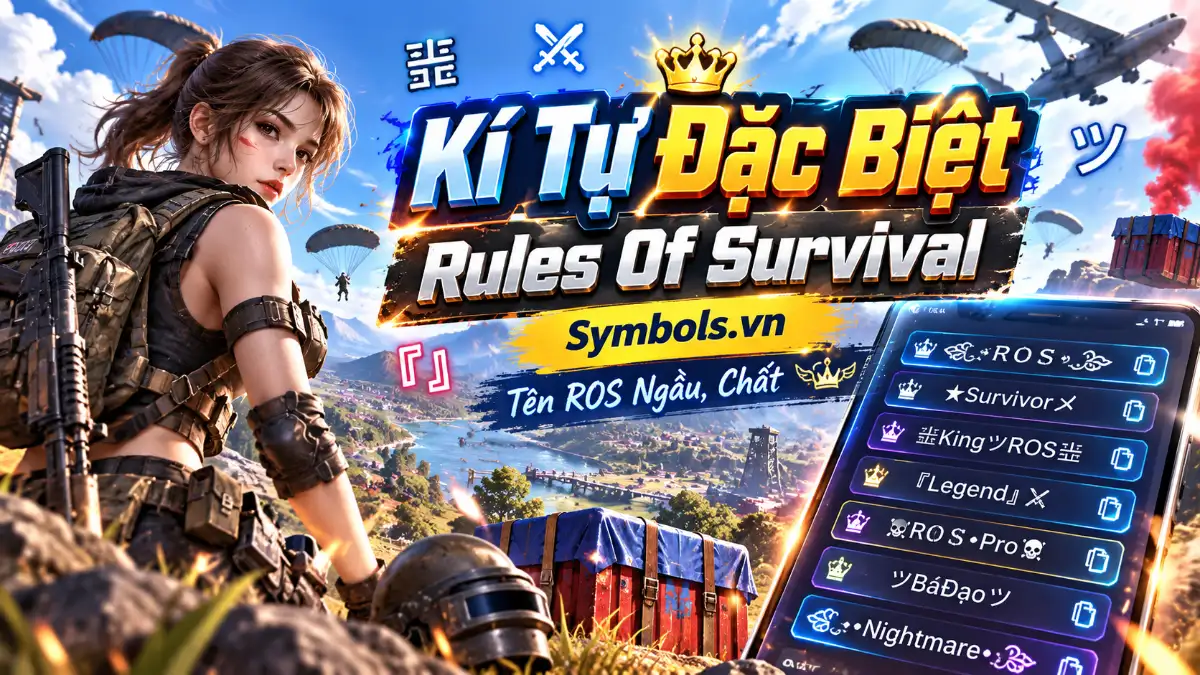 Kí Tự Đặc Biệt Rules Of Survival