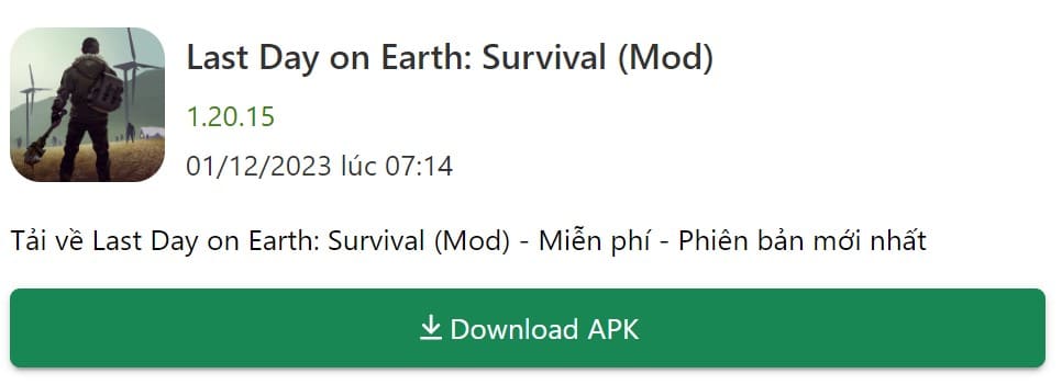 Last Day on Earth Survival Mod 1.20.15