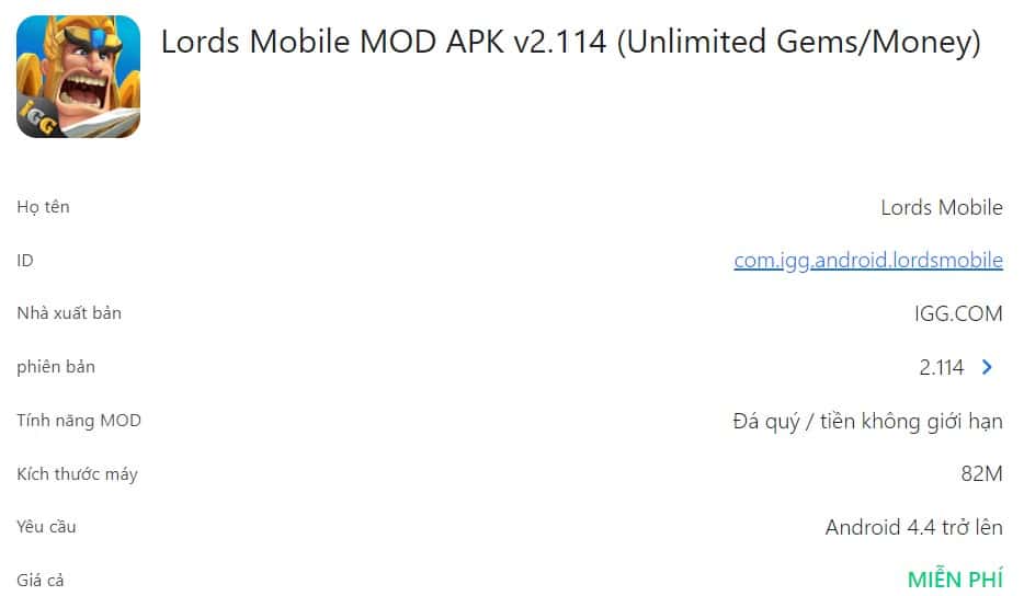 Lords Mobile MOD APK v2.114