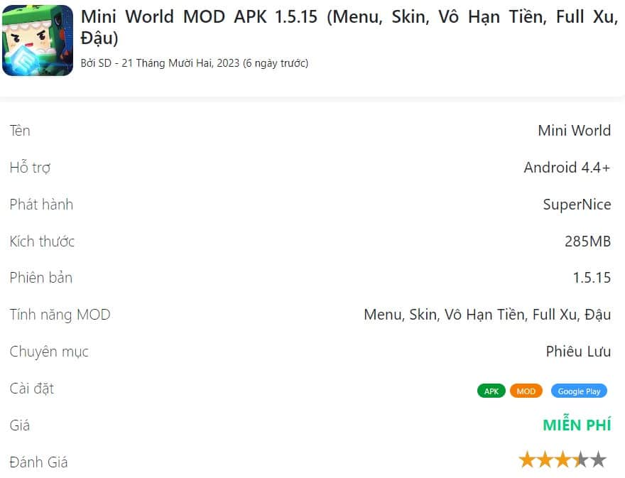 Mini World MOD APK 1.5.15