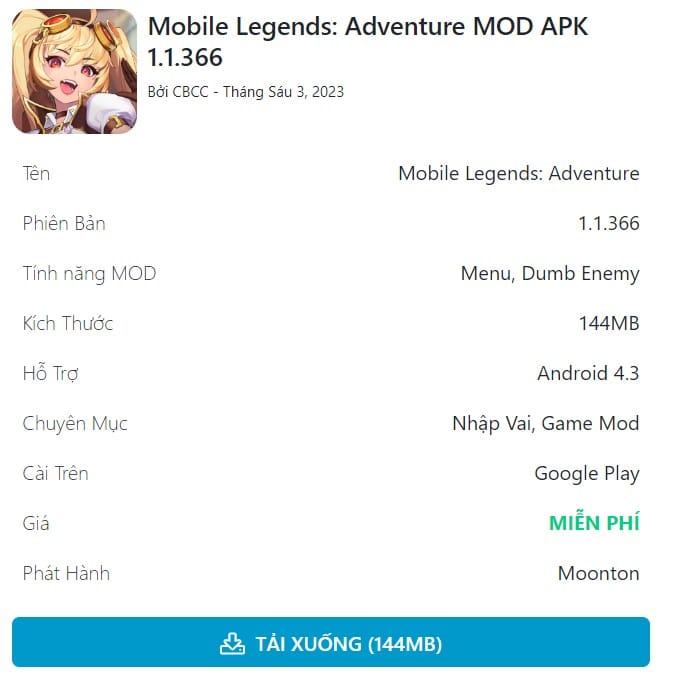 Mobile Legends Adventure MOD APK 1.1.366