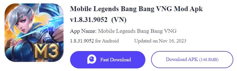 Mobile Legends Bang Bang VNG Mod Apk v1.8.31.9052