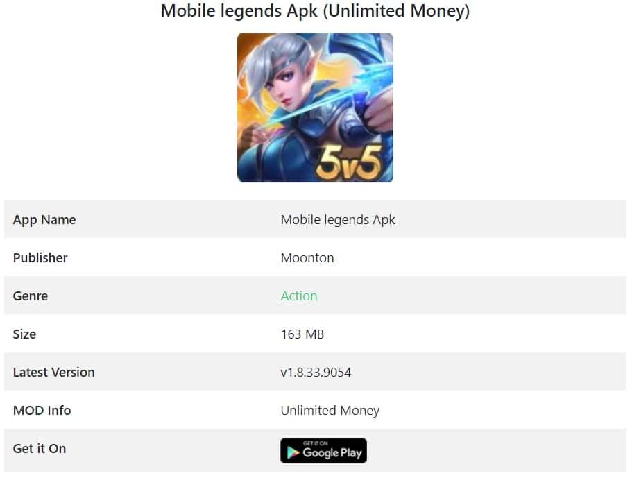 Mobile legends Apk MOD v1.8.33.9054