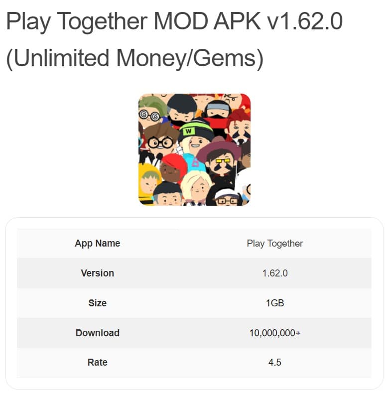 Play Together MOD APK v1.62.0
