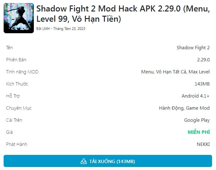 Shadow Fight 2 Mod Hack APK 2.29.0