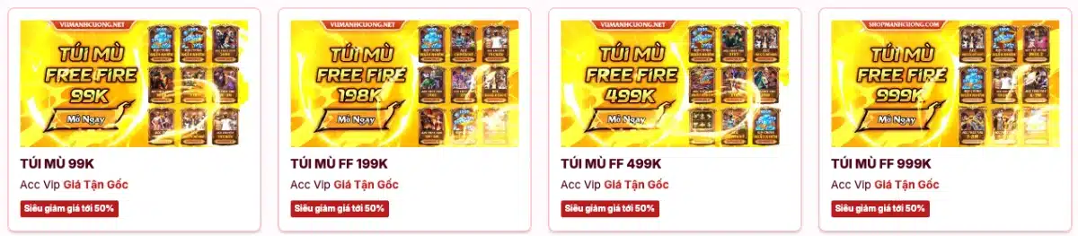 Shop cenaff.com bóc túi mù FF