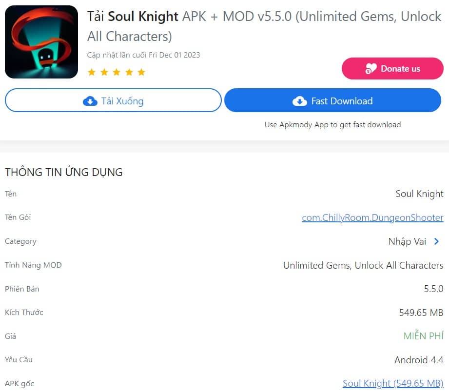 Soul Knight APK + MOD v5.5.0
